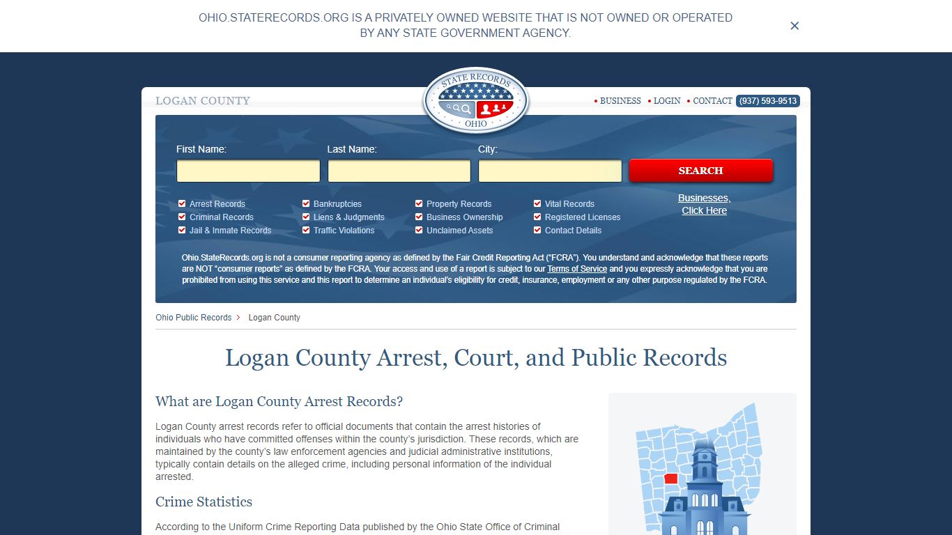 Logan County Arrest, Court, and Public Records