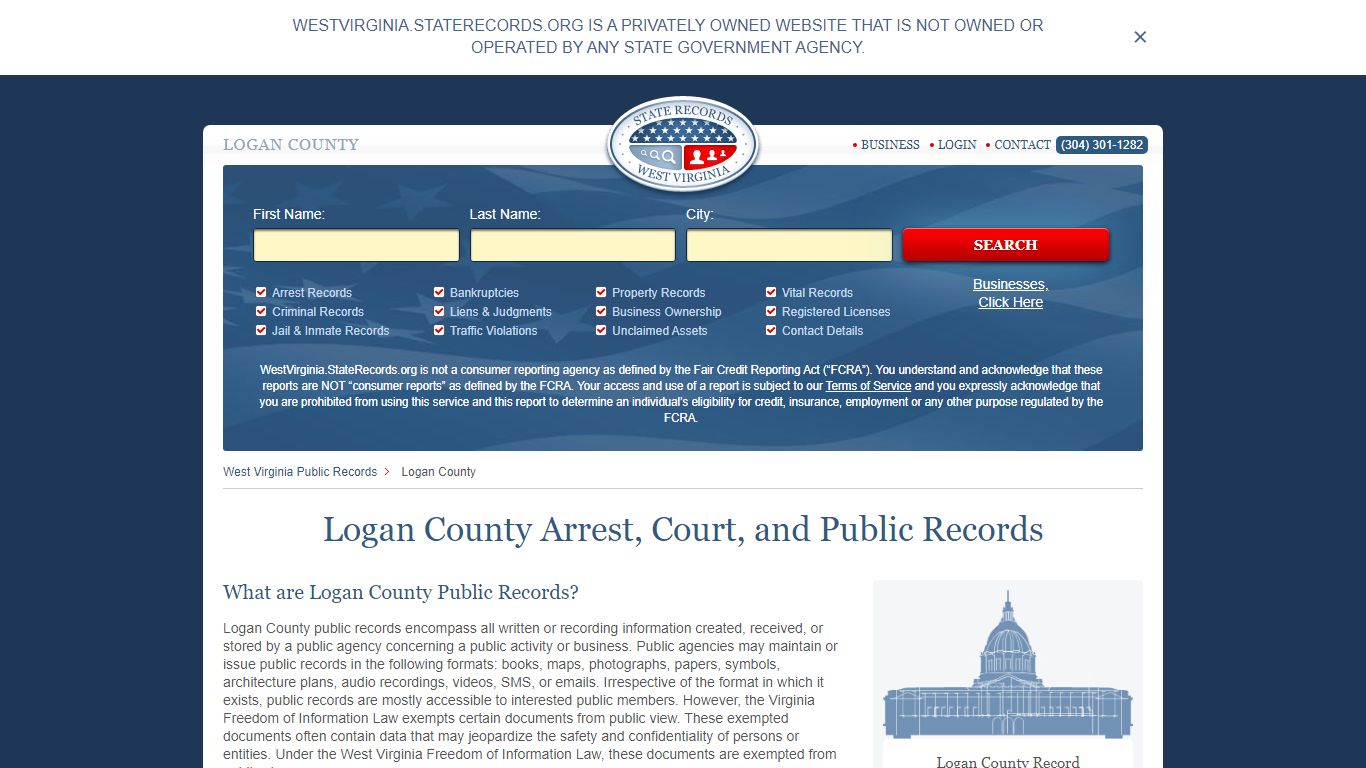 Logan County Arrest, Court, and Public Records